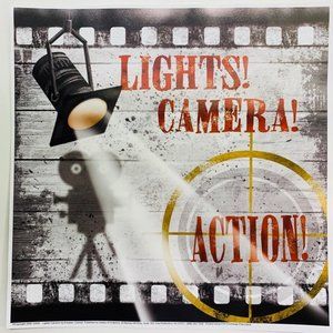 Lights Camera Action! Movie print decor